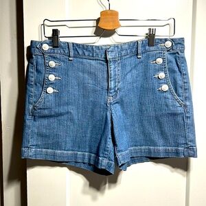 Tommy Hilfiger denim midrise nautical-inspired shorts